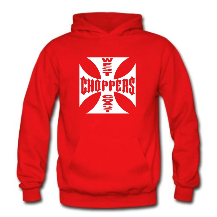 Весенне осенняя Толстовка West Coast Choppers толстовки мужские уличные теплые флисовые