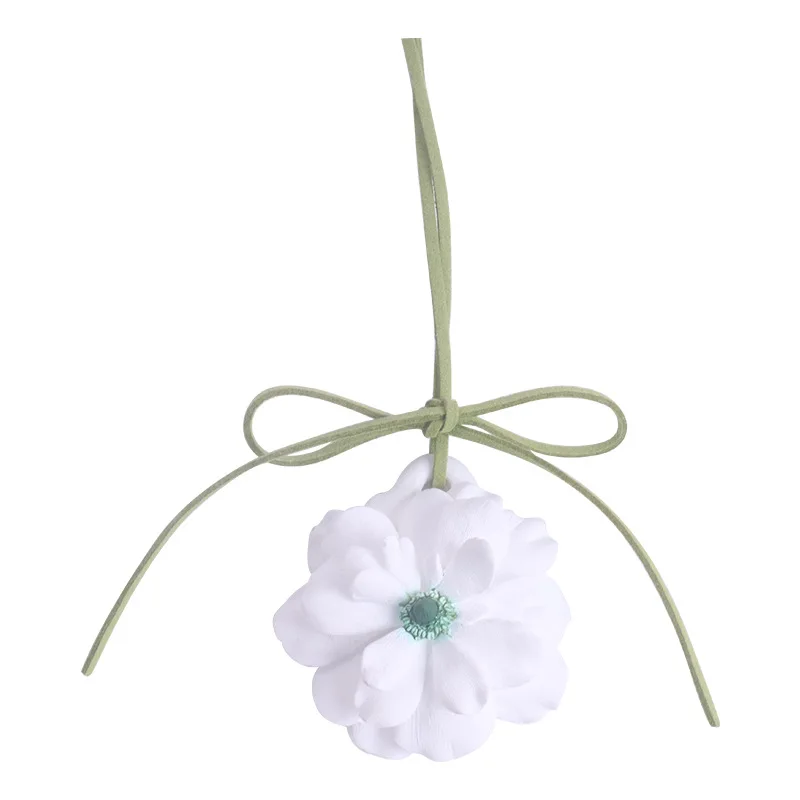 Scented Ceramic Flower Shaped Home Decoration Aroma Diffuser Hanging Car Air Freshener