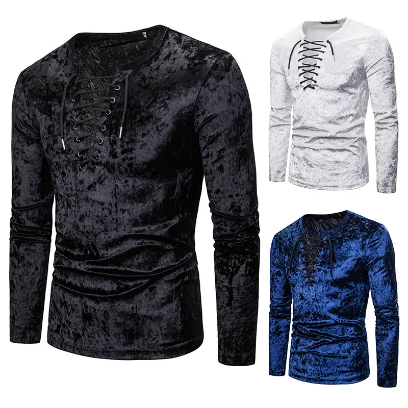 Шотландский якобит Ghillie Kilt рубашка мужская Chemise Homme 2019 Модная приталенная