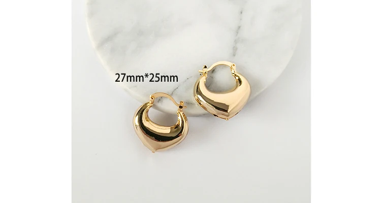 Peri'sBox 3 вида конструкций, геометрические серьги в форме сердца, Клубные, полые, большие, необычные, золотой обруч, серьги, минималистичные серьги для женщин, Мода