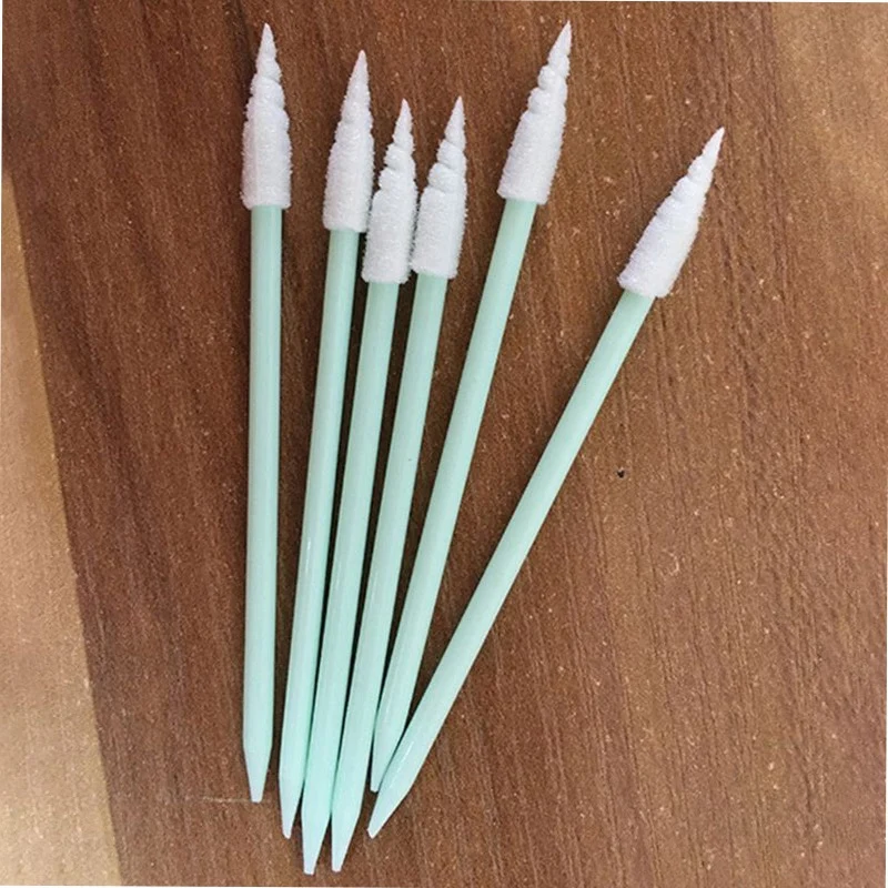 

100Pcs/Pack Spiral Pointed Tipped Foam Cleaning Swab Lint Free Sponge Sticks Cotton Swabs Double Head Cotton