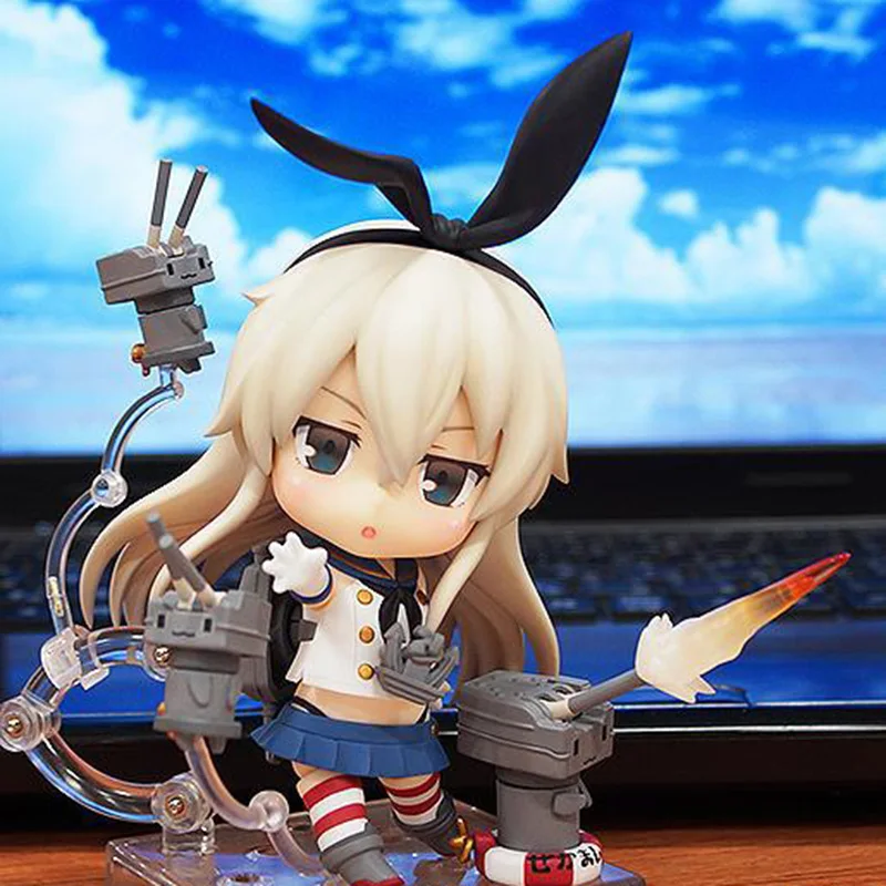 

10CM Japanese Anime Collection Bismarck Cartoon Character PVC Island wind exquisite figure Model Toy Desktop Doll Decoration