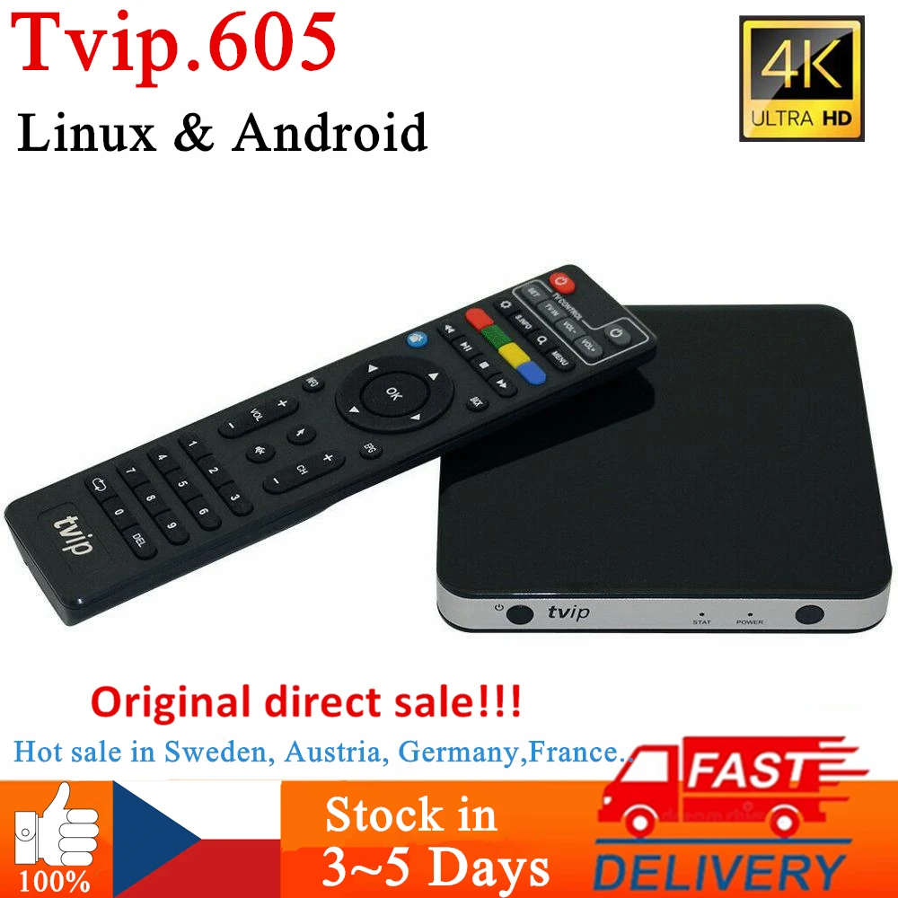Оригинальная ТВ-Приставка Smart TV IP605 S905X поддержка IP Box ip 605 Linux OS Tv 2 4G/Φ Wi-Fi 4K