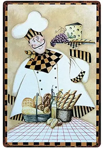 

Senior Pastry Chef Kitchen Novelty Parking Retro Metal Tin Sign Plaque Poster Wall Decor Art Shabby Chic Gift Suitable 12x8 Inch