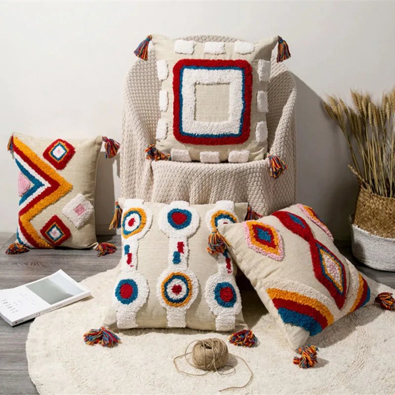 

Handmade Pillow Cushion Cover 3D Embroidery Housse De Coussin Cojines Decorativos Para Sofa Christmas Decorations For Home