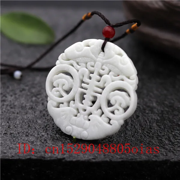 Натуральный белый китайский нефритовый летучая мышь кулон ожерелье модное