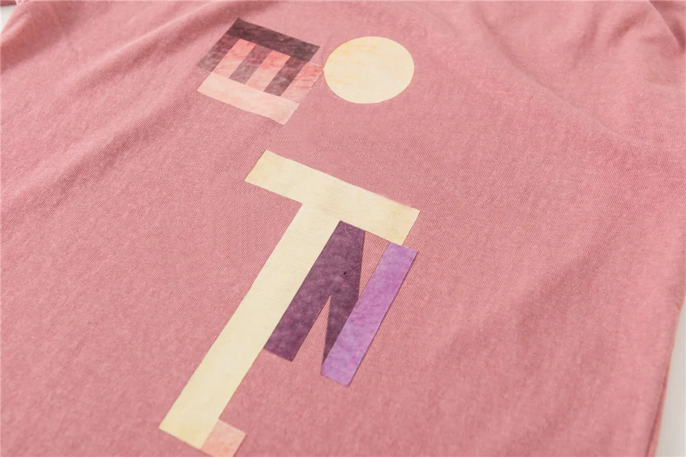 

Geometric Graphic Print T-shirt 2021 French Summer New Short Sleeve Round Neck Tee Shirt Tshirt Loose Fashion Tops Women Clothes