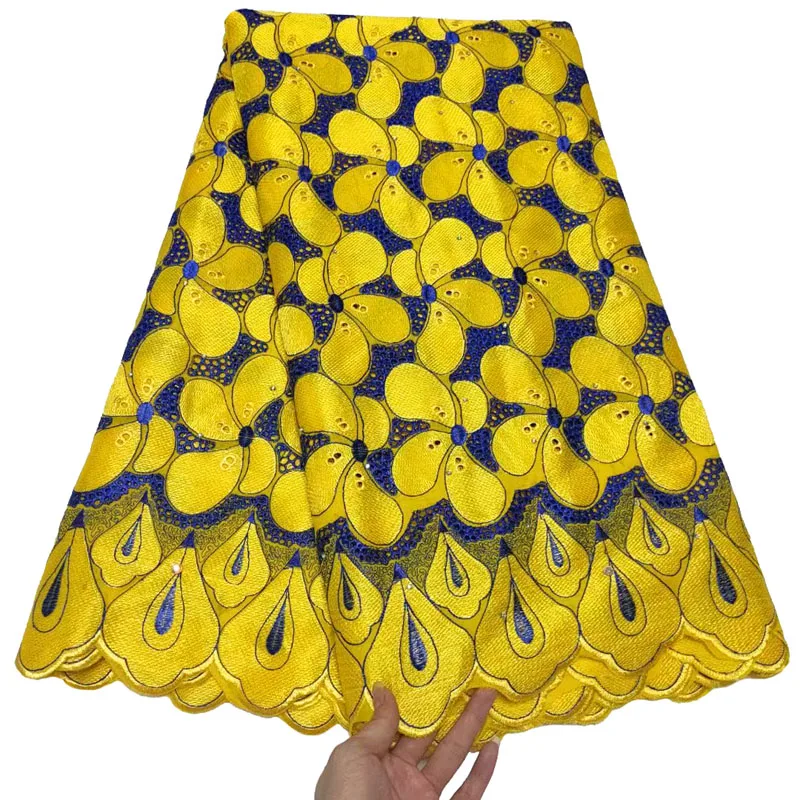 

Хлопковая 100% вечерние няя нигерийская швейцарская вуаль кружевная ткань высокое качество и мягкая бежевая золотая вышивка материал для Aso-Ebi CL067