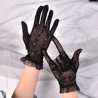 summer new womens sexy lace gloves black gloves riding sunscreen womens gloves mittens women mitten lace gloves black gloves
