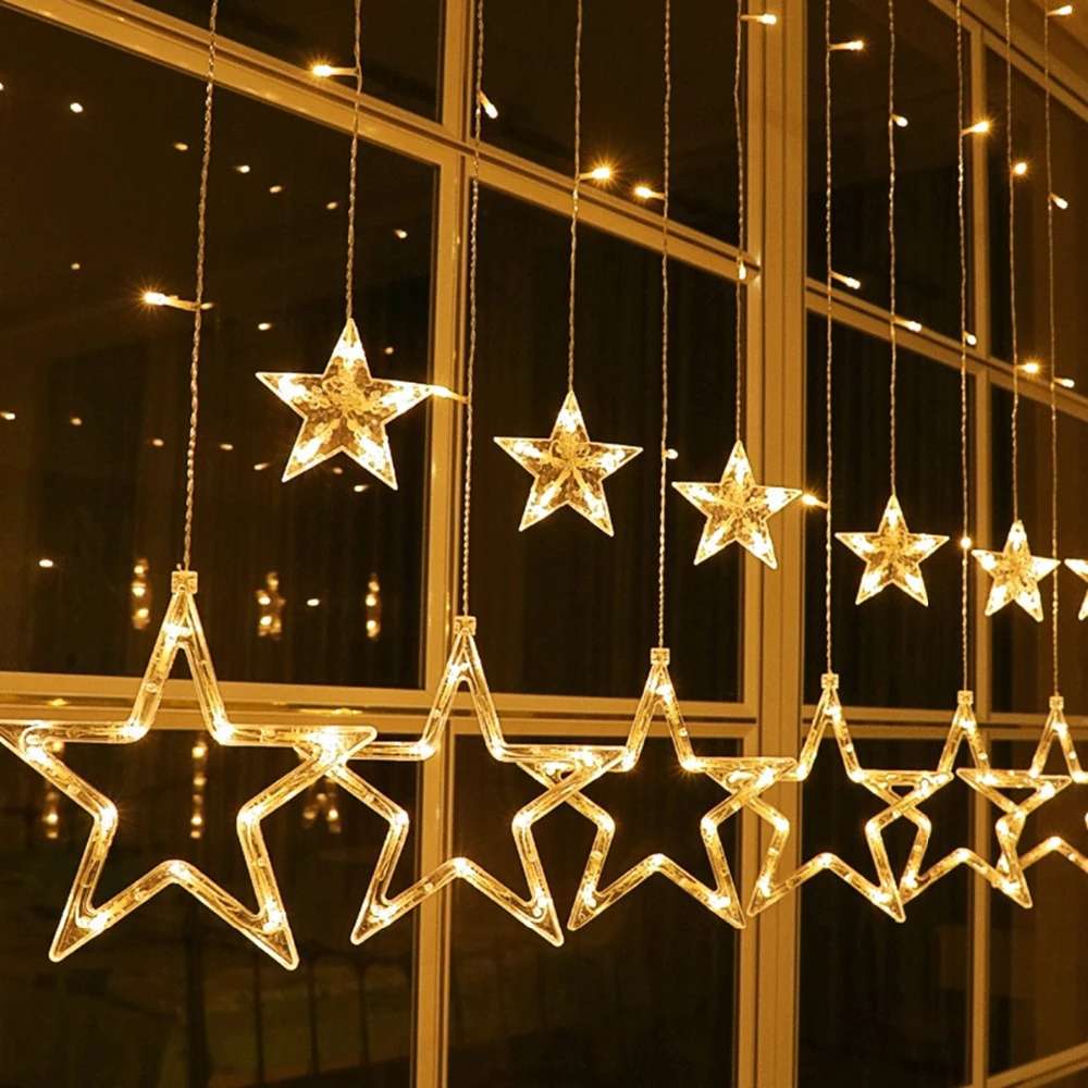 

Star LED Light String Home Decorations Xmas Light Wire Garland Wedding Event Supplies Fairy String Lamp for Indoor Home lighting