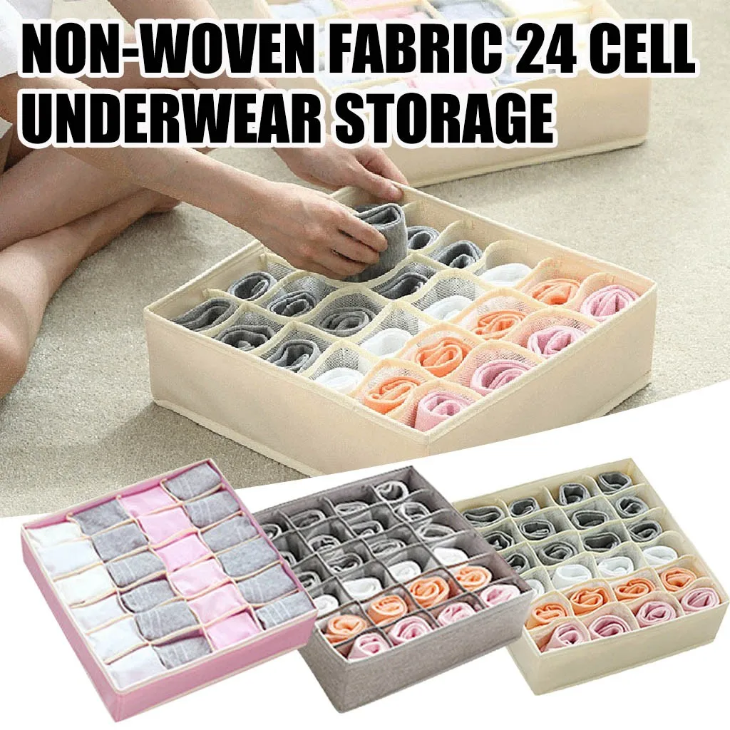 Нетканая ткань для хранения одежды 24 ячейки складной шкаф водонепроницаемый