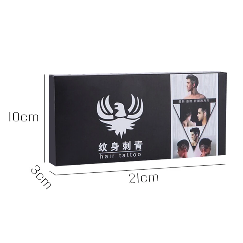 Трафарет для волос 25 шт. резные волосы мужские татуировки узоры салонный