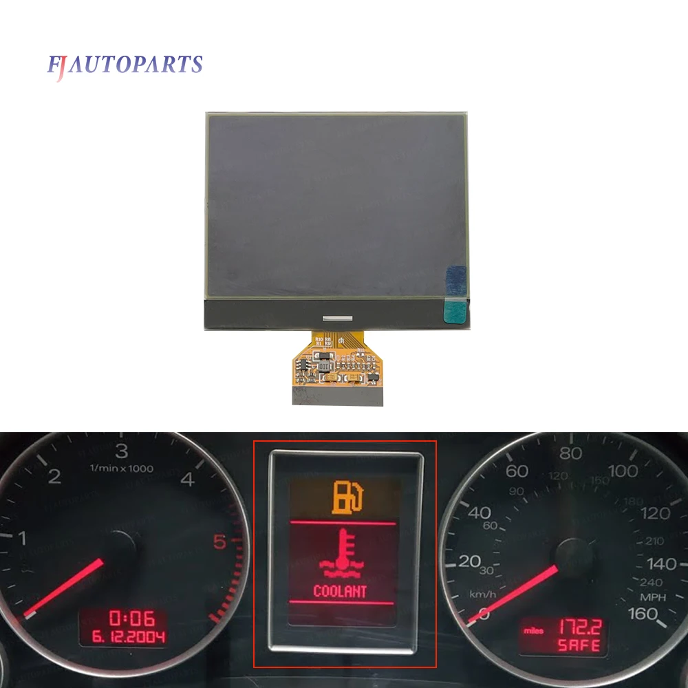ЖК-дисплей для Audi A4 B6 B7 кластерный экран спидометра с коротким ленточным разъемом