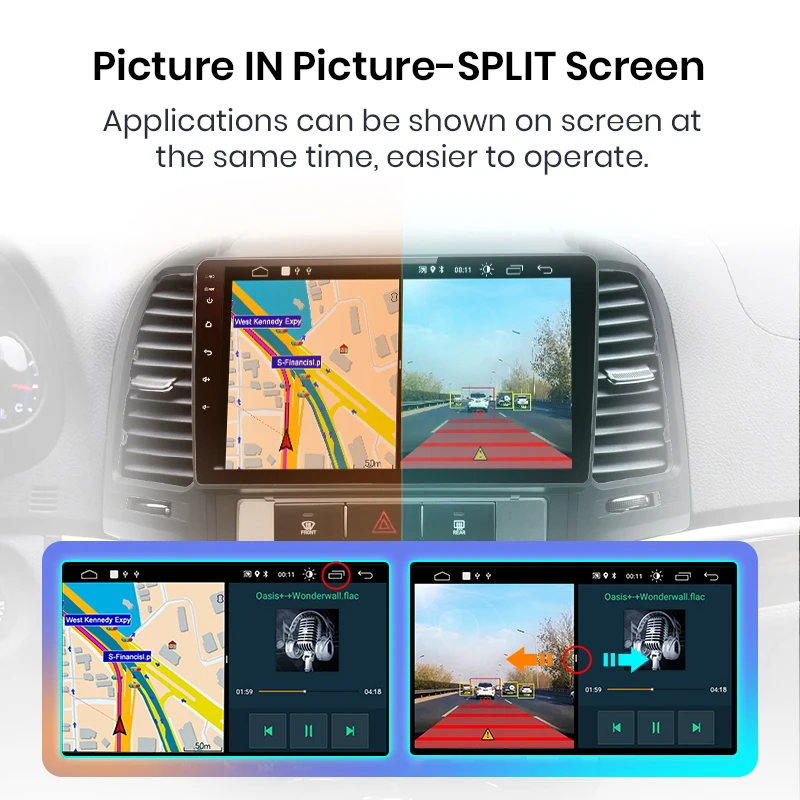 Автомагнитола AWESAFE PX9 для Hyundai Santa Fe 2 2006-2012 с мультимедийным видеоплеером GPS, без DIN, Android 10.0, 2 ГБ + 32 ГБ включено.