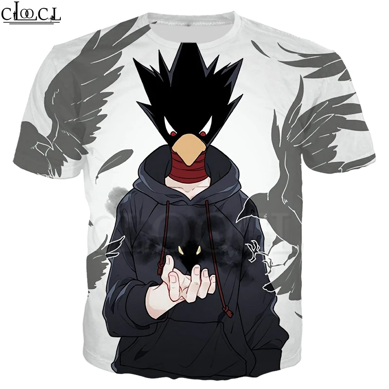 Японский Аниме Boku No Hero academic Tokoyami футболка для женщин и мужчин 3D принт короткий