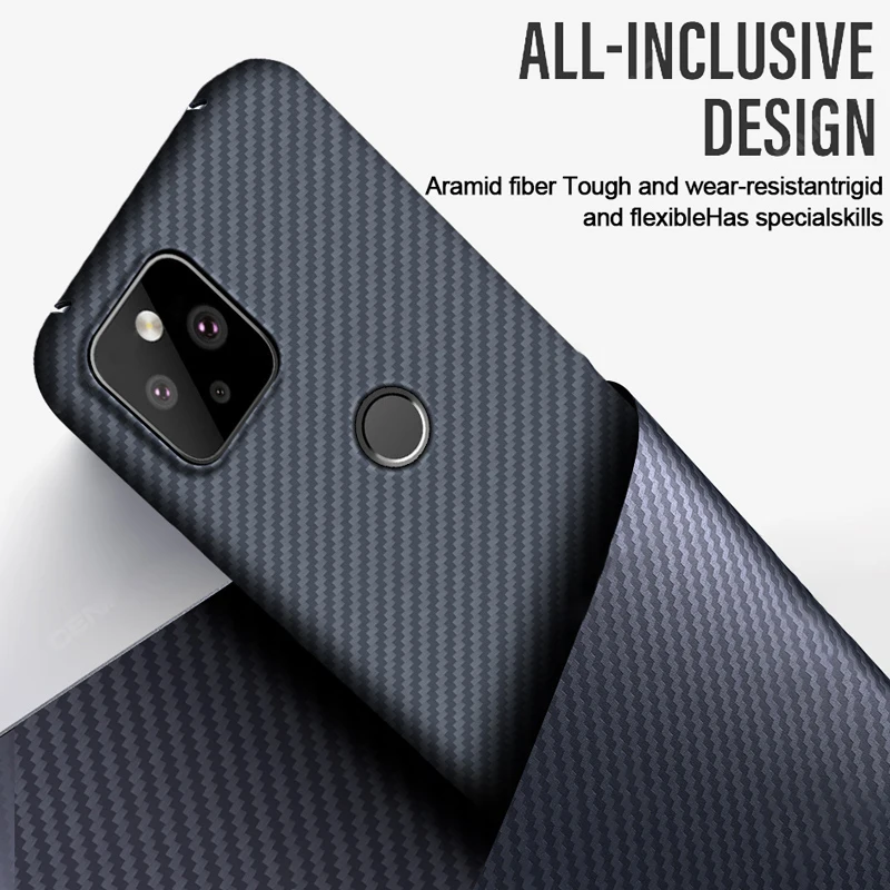 pure carbon fiber protective case for google pixel 5 pixel 5 pixel 4a 5g aramid fiber ultra thin shockproof business phone case free global shipping