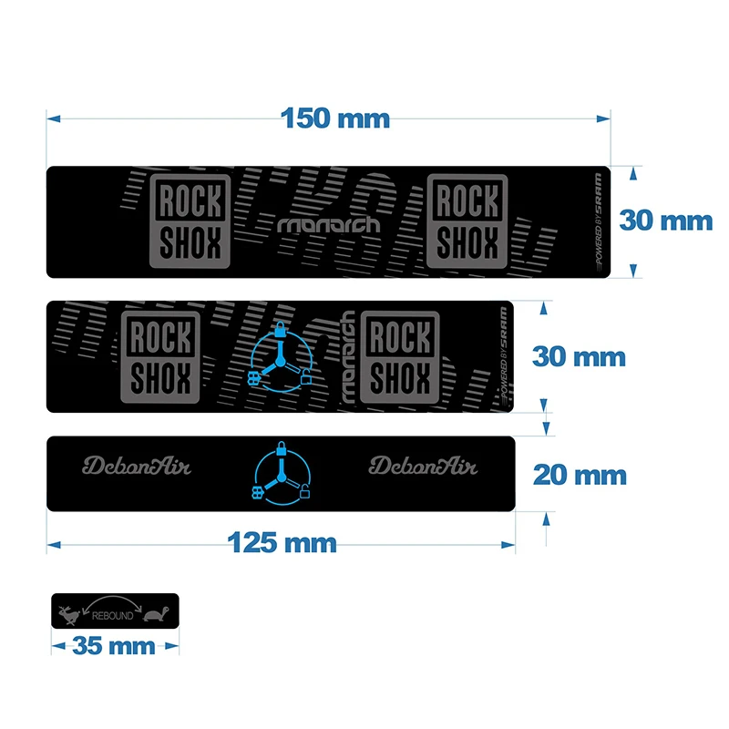 2020-Rockshox Monarch RT3 задние амортизационные наклейки MTB AM/DH shck | Спорт и развлечения