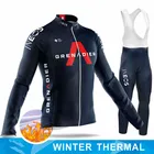 Зимний комплект велосипедной одежды INEOS Grenadier Maillot 2022, мужской костюм с длинным рукавом, брюки для горного велосипеда
