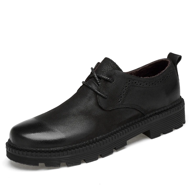 

Мужские ботинки из натуральной кожи; Сезон осень-зима 2020 года; Стильные лоферы; Модная универсальная повседневная обувь; Уличные кроссовки ...