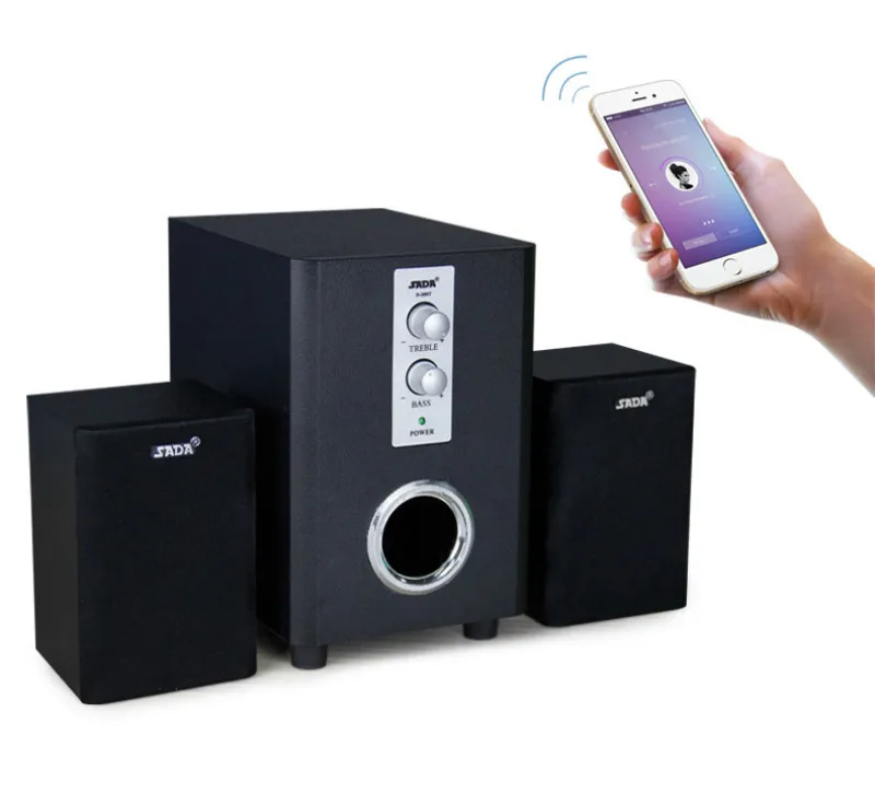 Комбинация Bluetooth беспроводной динамик сабвуфер стерео бас ПК USB Компьютерные колонки Поддержка TF карта U диск сада Q1