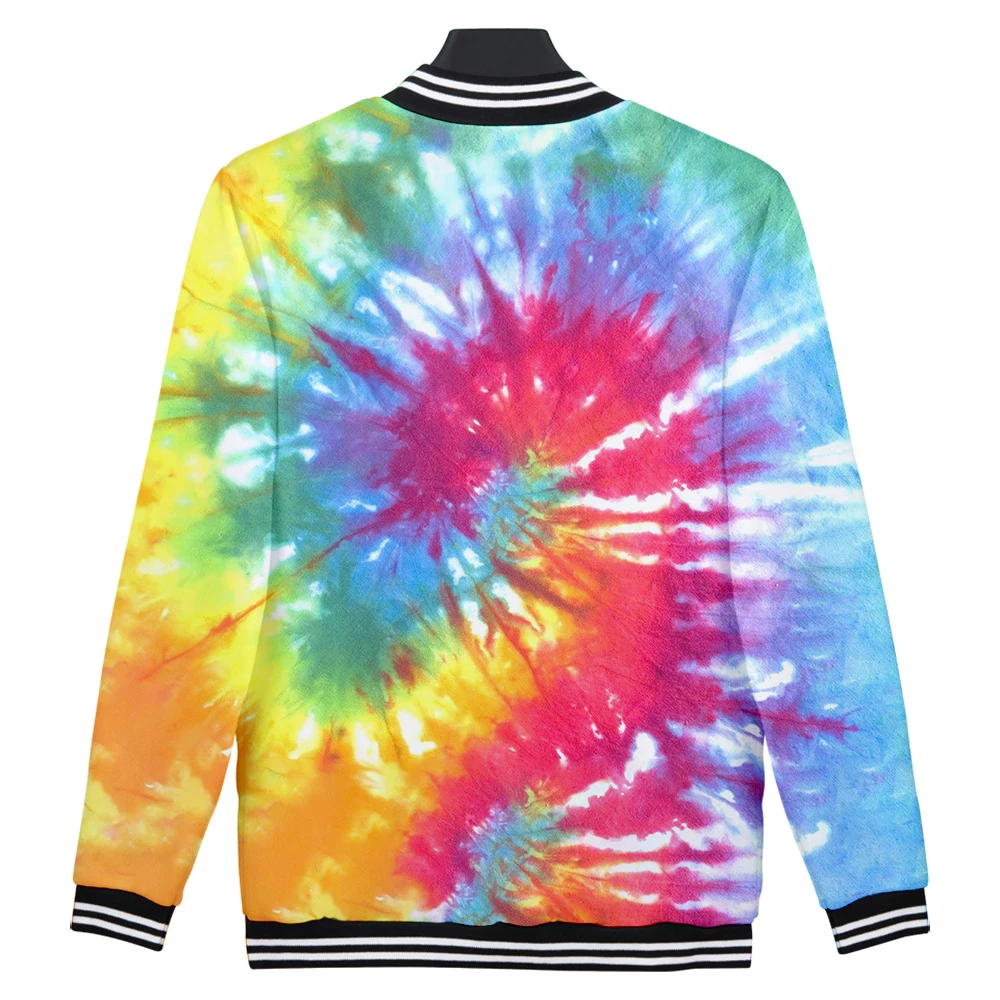 

Sports Shirt Stand-up Collar Fashion Tie-dye 3D Man Woman Long Sleeve Xxs-4xl Jacket Casual Style Spring, Autumn, Winter Print
