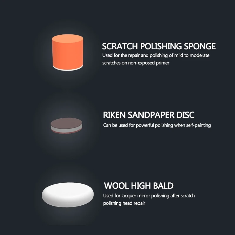 

New Drill Buffing Sponge Pads Car Foam Woolen Polishing Pads Kit AXYE