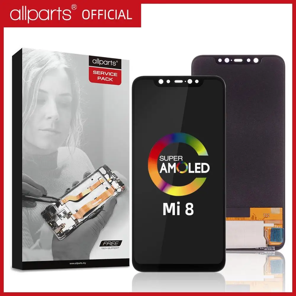 Дисплей для Xiaomi Mi 8 LCD в сборе с тачскрином Оригинал 6.21'' черный | Мобильные