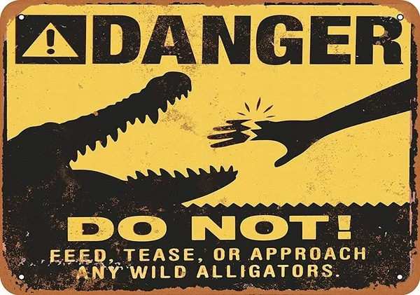 

Danger Do Not Retro tin sign nostalgic ornament metal poster garage art deco bar cafe shop