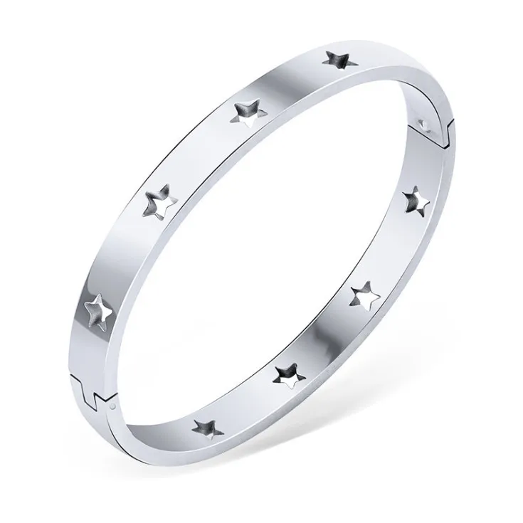 Rose Gold Silver Cuff Bangle Star Fashion Women Jewelry Gift Bracele Love Heart CCBT99-S | Украшения и аксессуары