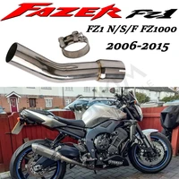 motorcycle full system exhaust escape muffler middle connect link pipe slip on for yamaha fz1 fz1n fz1000 2005 to 2016