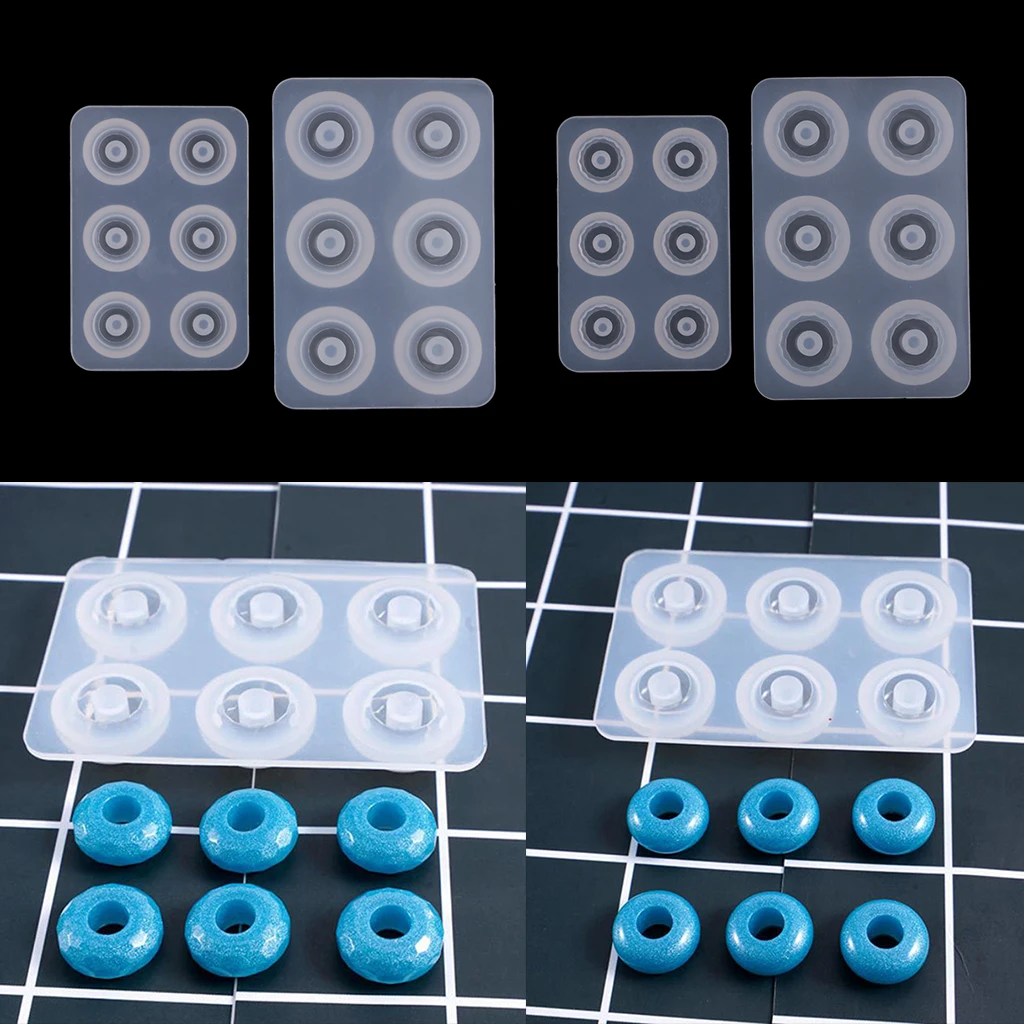 

С большим отверстием силиконовая форма бусины формы смола ювелирных изделий Подвеска для изготовления "сделай сам"
