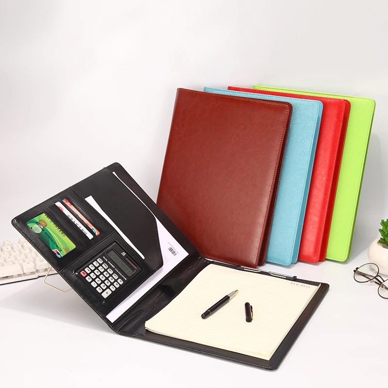 A5 A4 папка из искусственной кожи на молнии органайзер держатель для мобильных