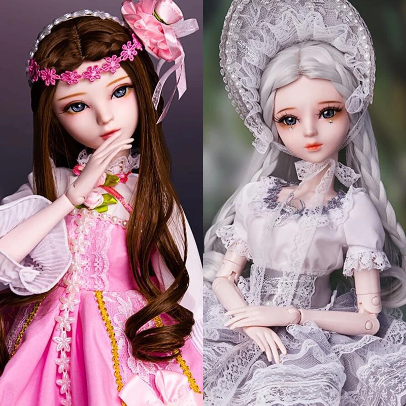 

32 Movable Joints BJD Doll 1/3 With Full Outfits Wigs Upgraded Makeup Ball Jointed Dolls Collection kids Toys Christmas Gifts