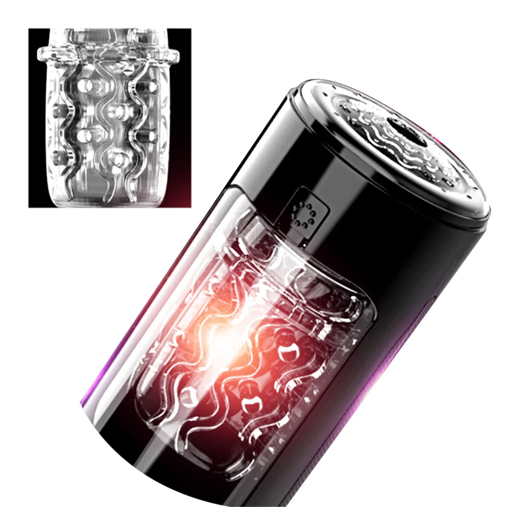 Latest Male Masturbation Cup Intelligent Pronunciation Automatic Telescopic Rotating Squirm Heating Vagina Pocket Pussy Sex Toy | Красота и