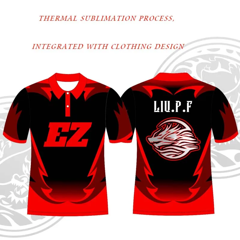 DIY Настроить поло e-спортивный трикотаж с модным принтом коротким рукавом рубашка