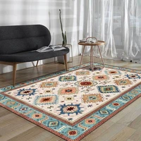 european style rug geometric box stitching morocco bohemian national wind color striped carpet living room bedroom bed blanket