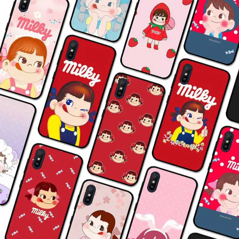 

Cartoon Fujiya Peko Milky Girl Boy Phone Case For Redmi 9A 8A 7A 7A 7 6A 5A 5 Plus 4X S2 GO K20 K30 6 Note 8 9 Pro Cover