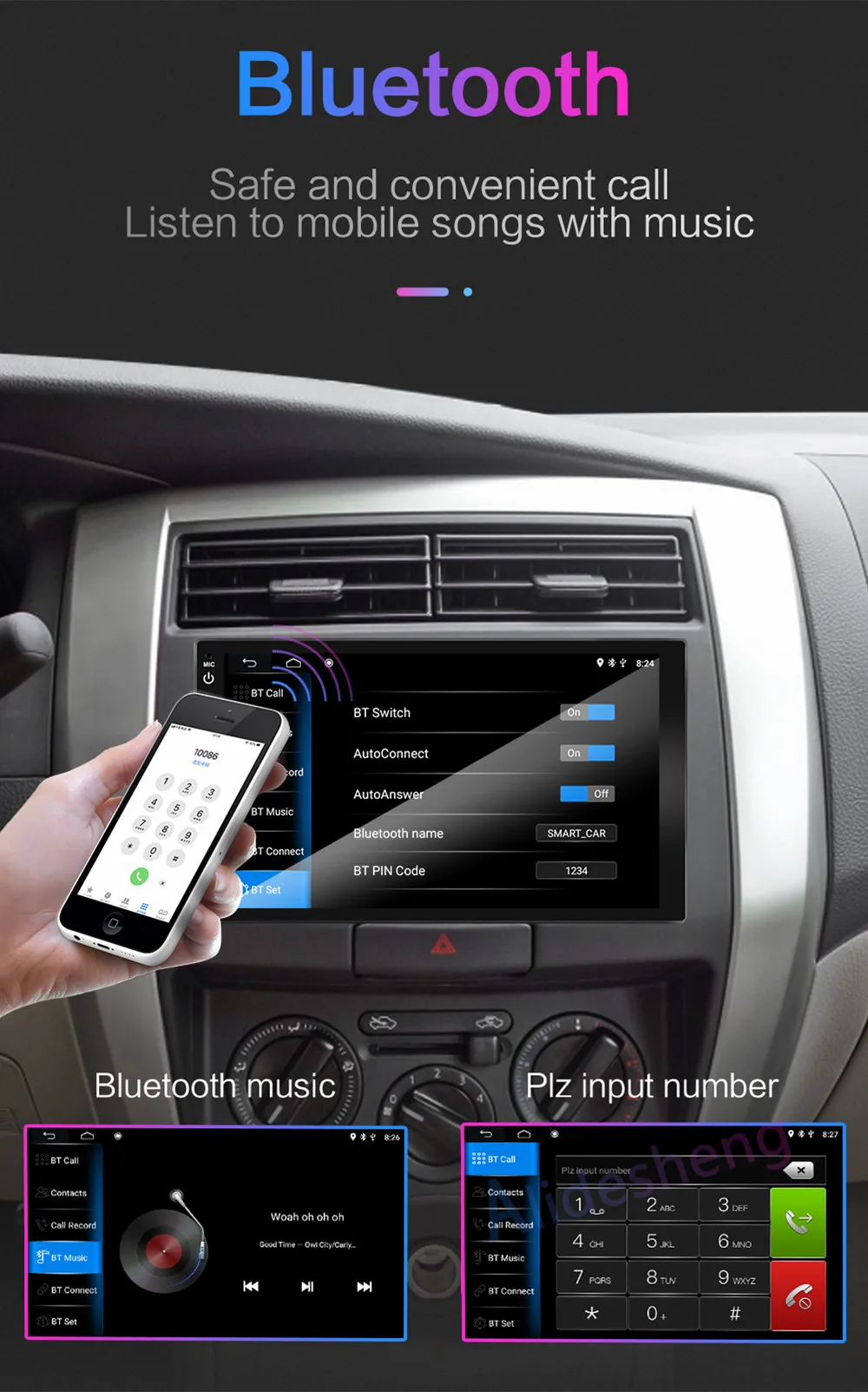 2 Din " Android 8,1 Автомагнитола 2DIN HD Авторадио 4G WiFi USB FM Аудио Видео Мультимедиа стерео плеер универсальный gps навигация