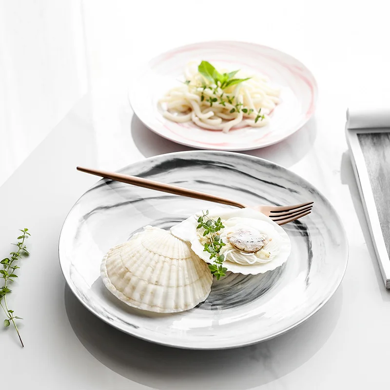 Креативная керамическая тарелка для завтрака Западная стейка торта домашняя