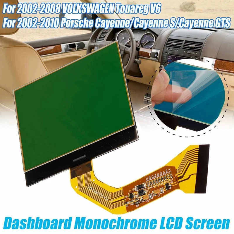 

NEW-LCD Screen for Touareg V6/Porsche Cayenne/S Pixel/GTS Pixel Repair Yellow/Red Background Dashboard Monochrome