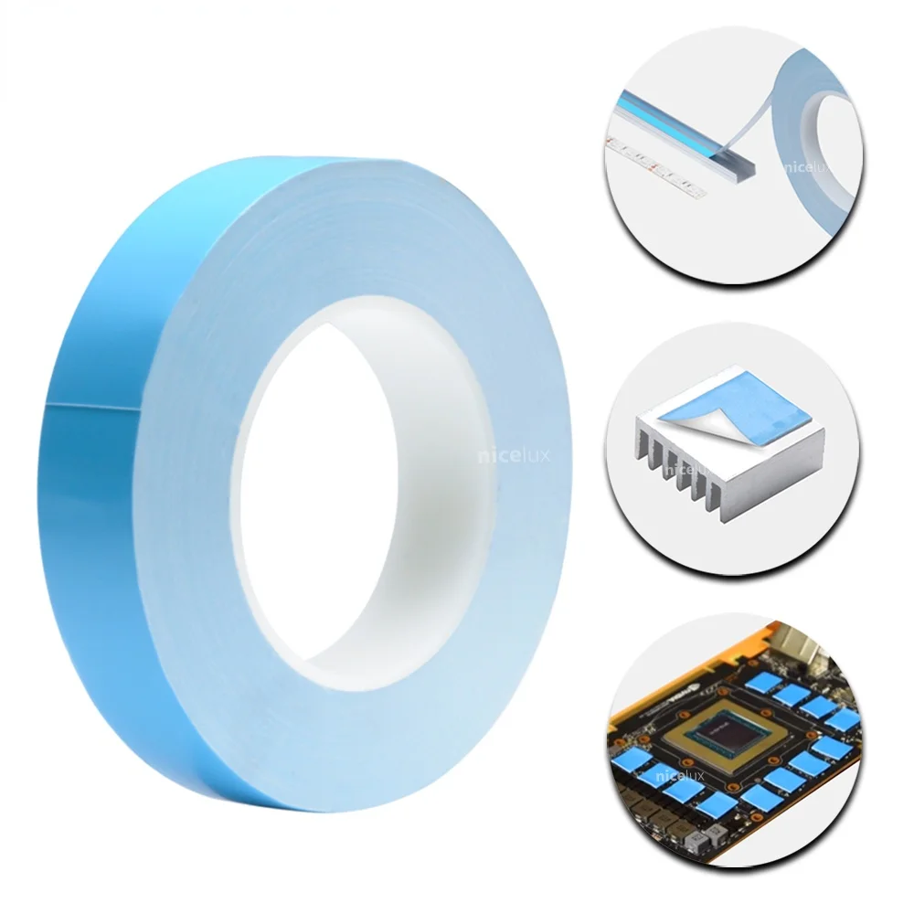 

25meter/Roll 5mm-40mm Width Transfer Tape Double Side Thermal Conductive Adhesive Tape for Chip Strip Heatsink