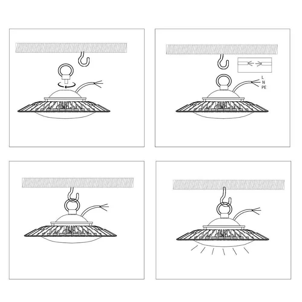 НЛО светодиодный светильник высокого залива 100 Вт белый водонепроницаемый IP65 s High