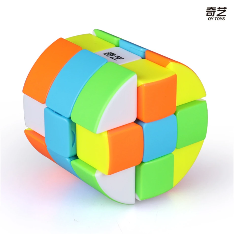 QiYi mofangge 3x3 цилиндрический тип магический куб головоломка куб cubo magico Развивающие игрушки для студентов-красочные
