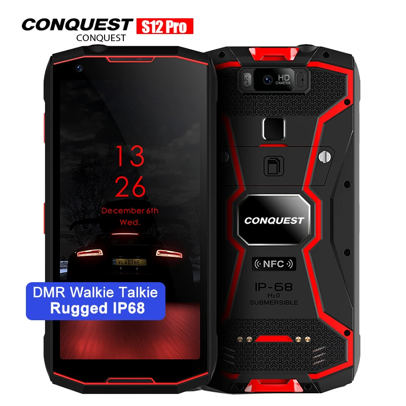 Водонепроницаемый прочный смартфон Conquest S12 Pro IP68 P70 6 ГБ + 128 Гб 5 99 дюйма 8000 мАч OTG NFC