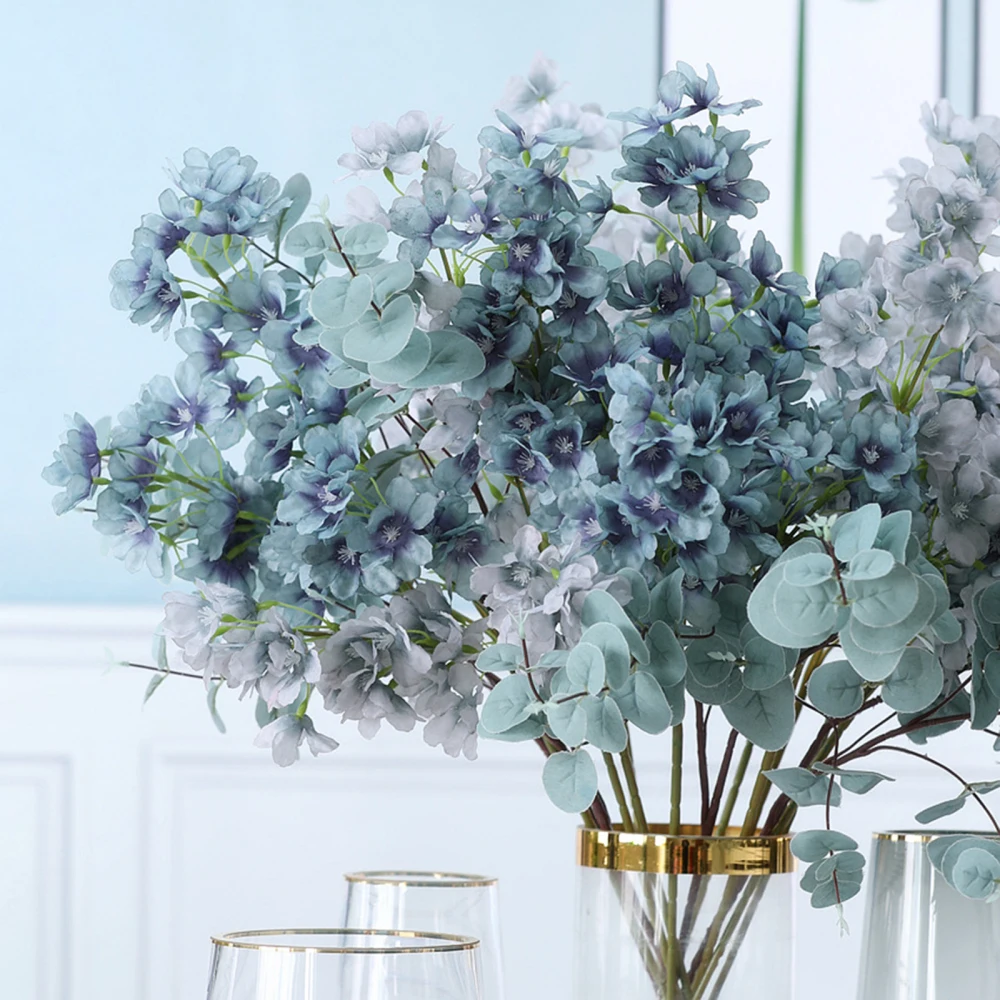 Букет цветов из искусственных ветвей вишни украшение для дома пластика и железа