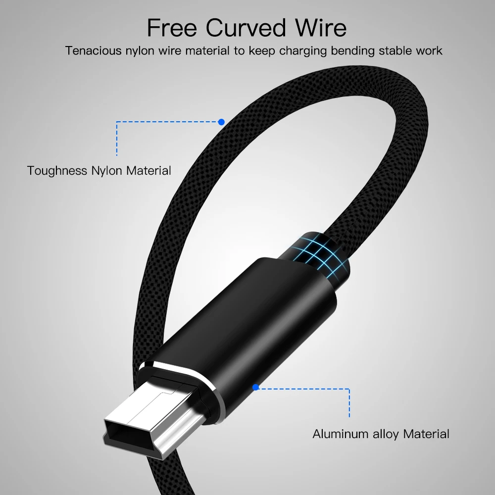 5 Pin B кабель Male к USB 3 0 Женский металлический Шнур адаптер для автомобиля MP4 Mini USB3.0