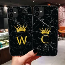 Чехол на заказ для iPhone 11 Pro Max 2019 корона король Буква A B C D E F G H J K