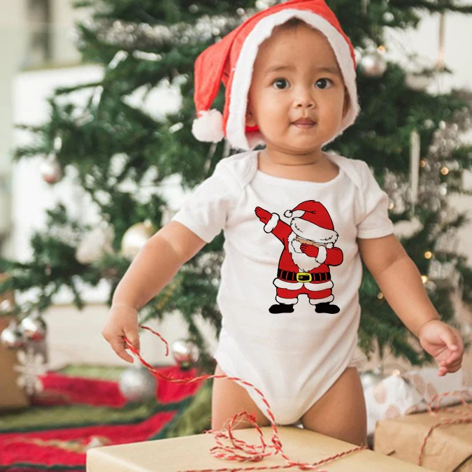 Младенческой новорожденных Рождество Ropa маленьких девочек мальчиков с коротким