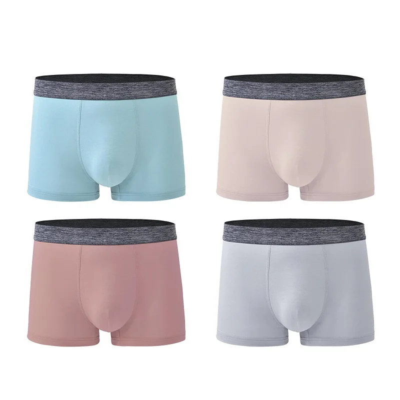 Мужское нижнее белье 4 шт. сексуальные дышащие хлопковые шорты мужские
