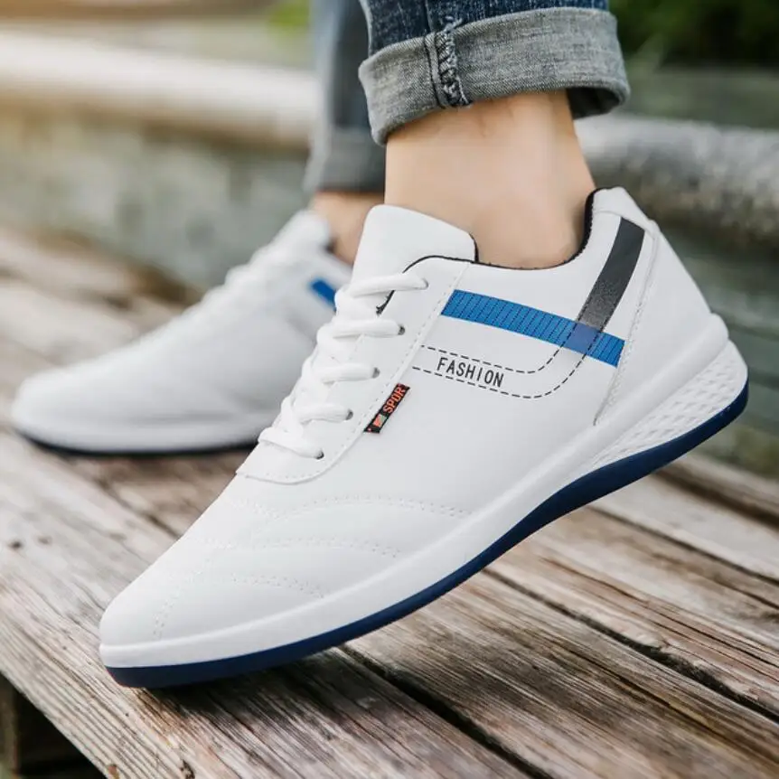 Мужские теннисные кроссовки белые Дизайнерские на толстой подошве для весны и